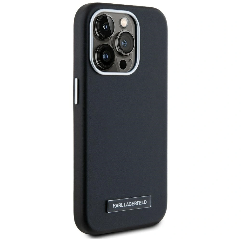 Kryt Karl Lagerfeld FW Metal Plate MagSafe Apple iPhone 15 Pro black