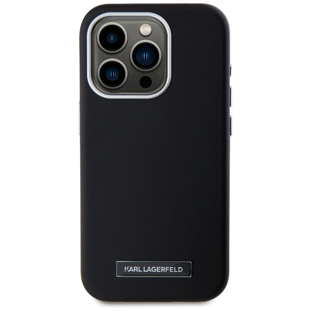 Kryt Karl Lagerfeld FW Metal Plate MagSafe Apple iPhone 15 Pro Max black