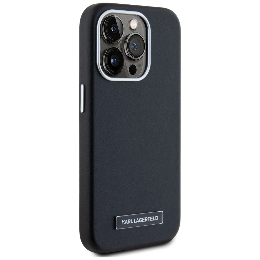 Kryt Karl Lagerfeld FW Metal Plate MagSafe Apple iPhone 15 Pro Max black