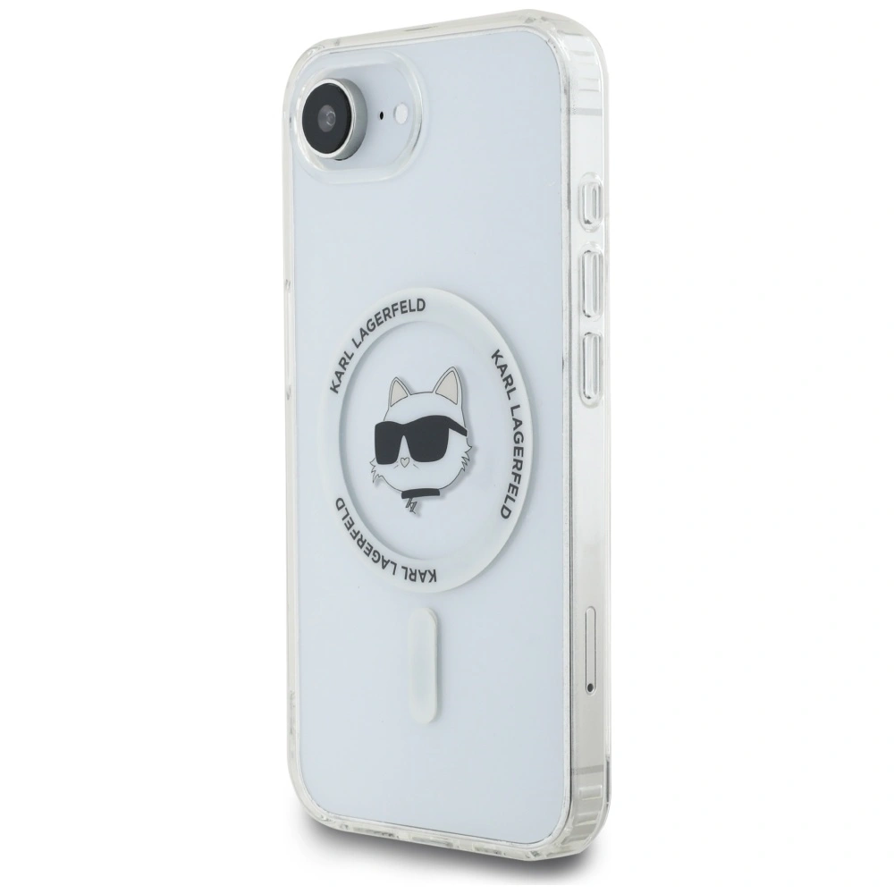 Kryt Karl Lagerfeld IML Metal Choupette Head MagSafe Apple iPhone 17e / 16e white