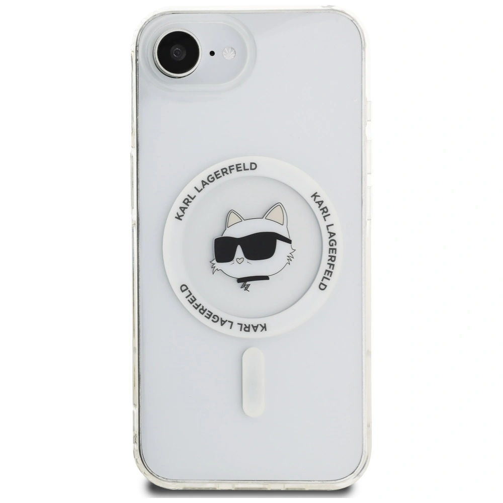 Kryt Karl Lagerfeld IML Metal Choupette Head MagSafe Apple iPhone 17e / 16e white