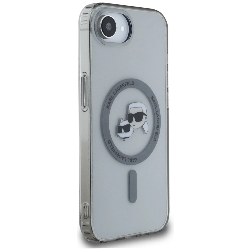 Kryt Karl Lagerfeld IML Metal Karl & Choupette Heads MagSafe Apple iPhone 17e / 16e black