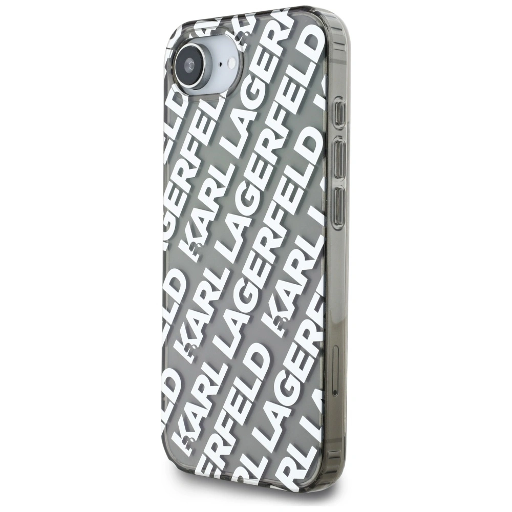 Kryt Karl Lagerfeld IML Repeat Logo Apple iPhone 17e / 16e silver