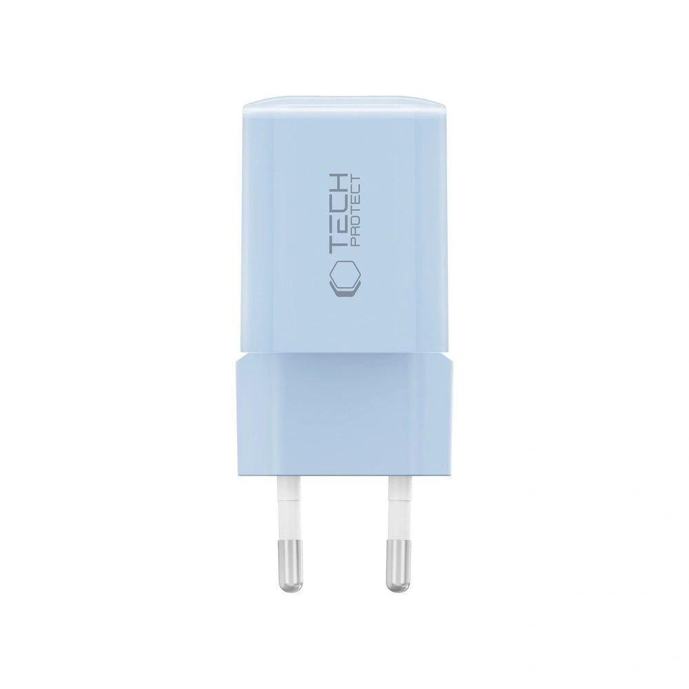 Síťová nabíječka Tech-Protect NCM33W 2-port USB-A, USB-C Network Charger PD 33W / QC3.0 Baby Blue