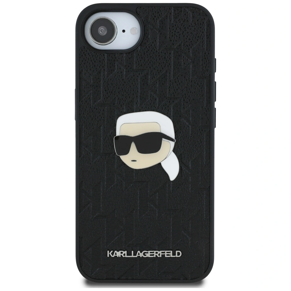 Kryt Karl Lagerfeld Monogram Karl Head Pin Apple iPhone 17e / 16e black