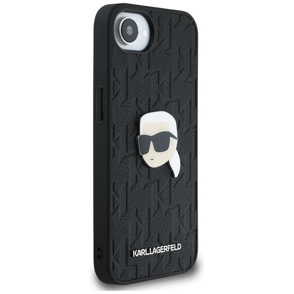Kryt Karl Lagerfeld Monogram Karl Head Pin Apple iPhone 17e / 16e black