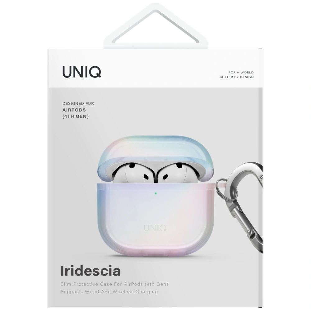 Kryt UNIQ Iridescia Apple AirPods 4 Hang Case holo quartz