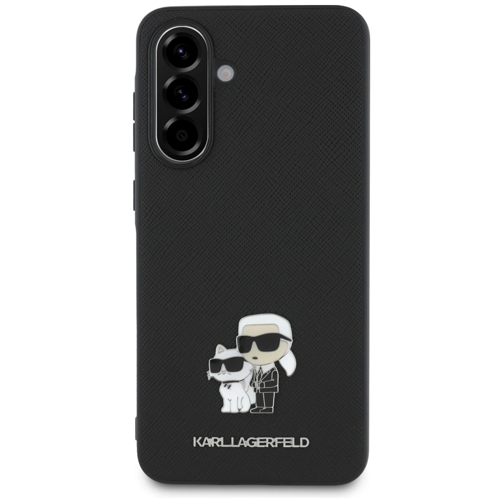 Kryt Karl Lagerfeld Saffiano w/ K&C Metal Logo Samsung Galaxy A56 black