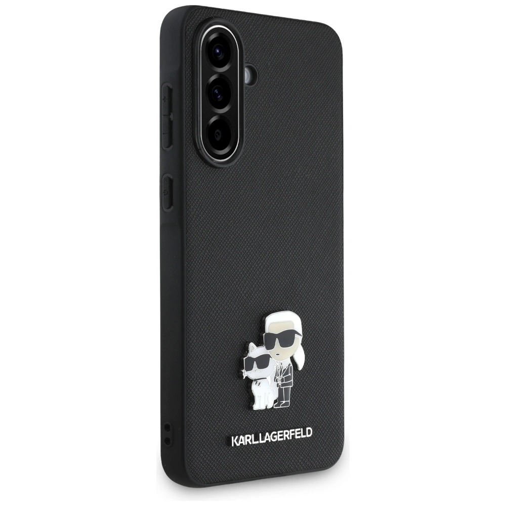 Kryt Karl Lagerfeld Saffiano w/ K&C Metal Logo Samsung Galaxy A56 black