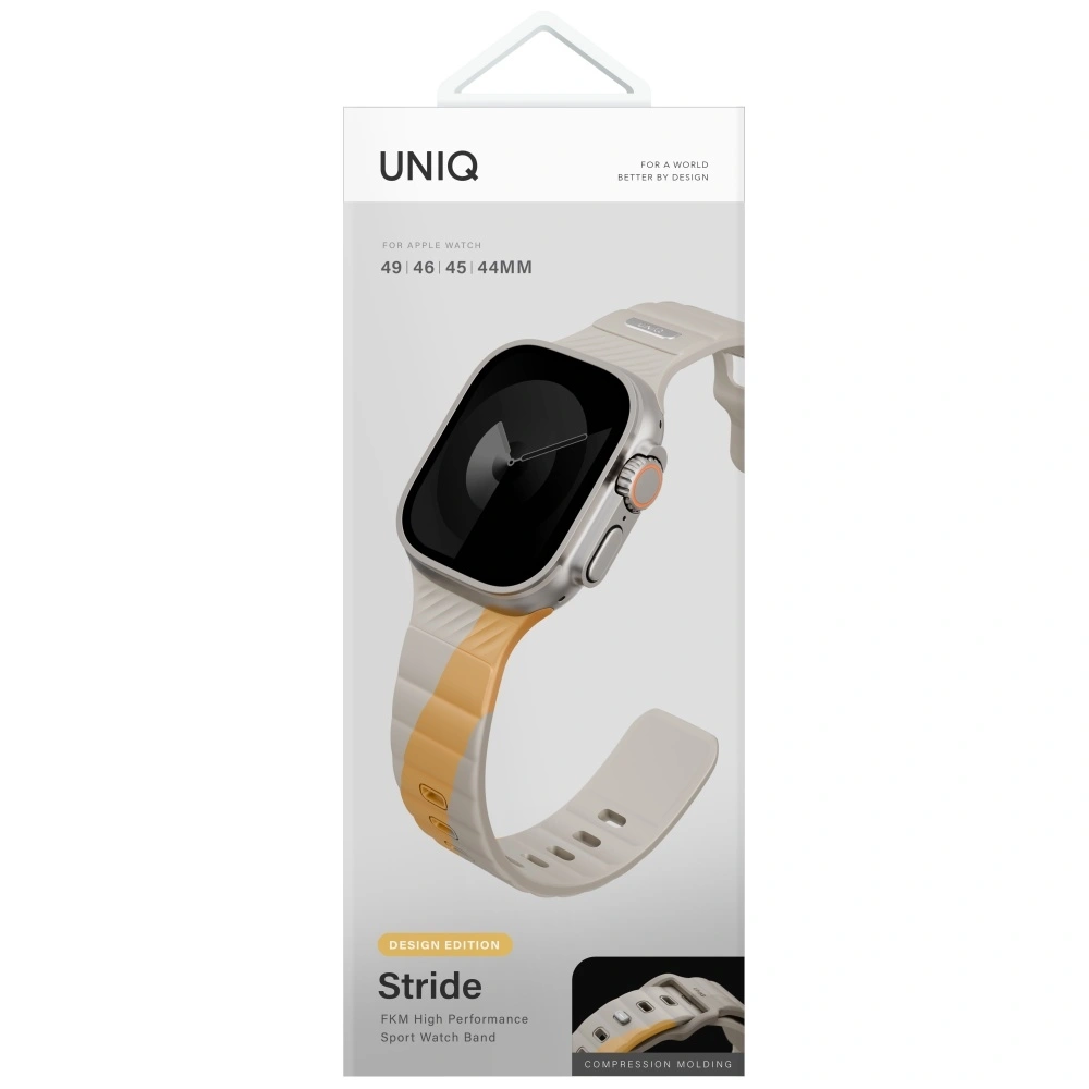 UNIQ Stride De Rubber Apple Watch 6/7/8/9/10/SE/Ultra 1/2 44/45/46/49mm beige