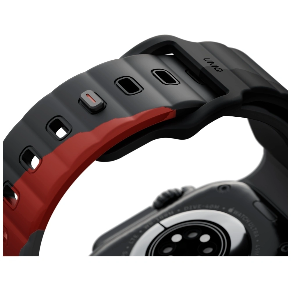 UNIQ Stride De Rubber Strap Apple Watch 6/7/8/9/10/SE/Ultra 1/2 44/45/46/49mm charcoal