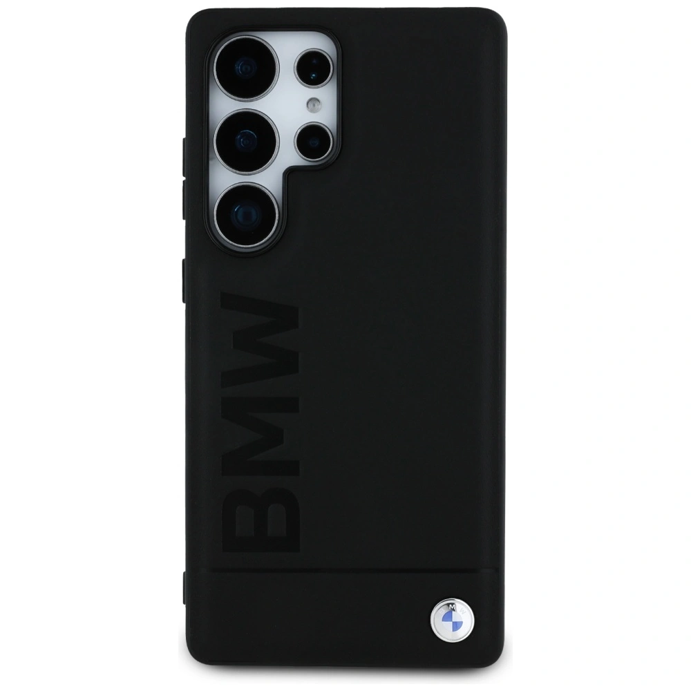 Kryt BMW Leather Big Wordmark Samsung Galaxy S25 Ultra black