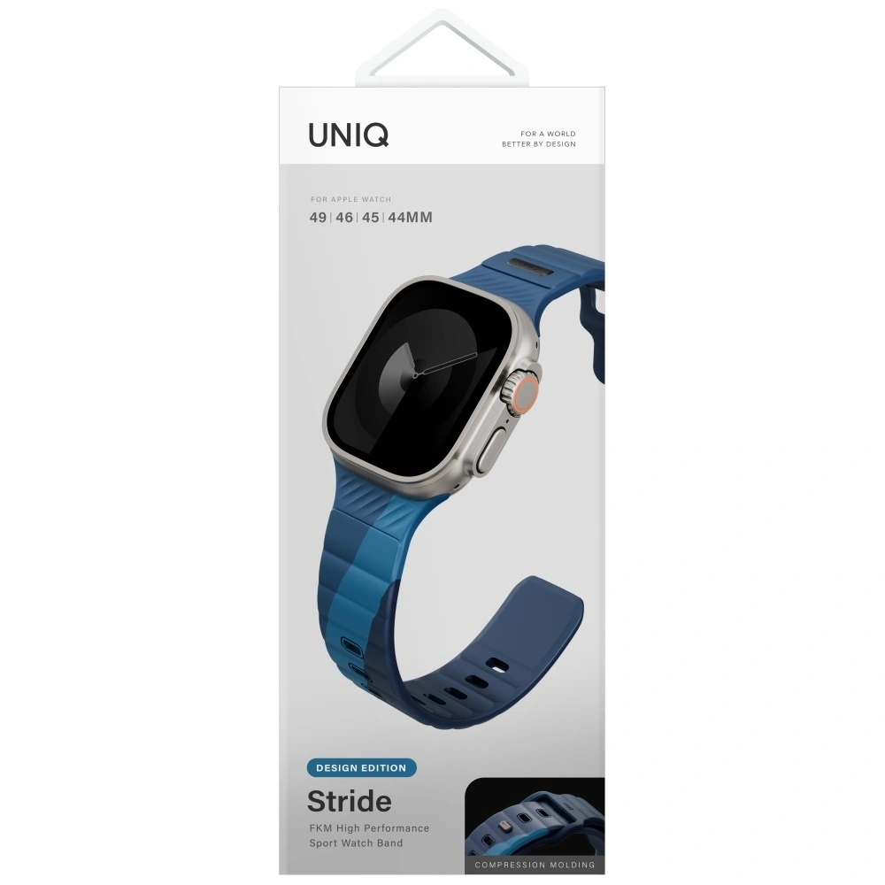 UNIQ Stride De Rubber Strap Apple Watch 6/7/8/9/10/SE/Ultra 1/2 44/45/46/49mm storm