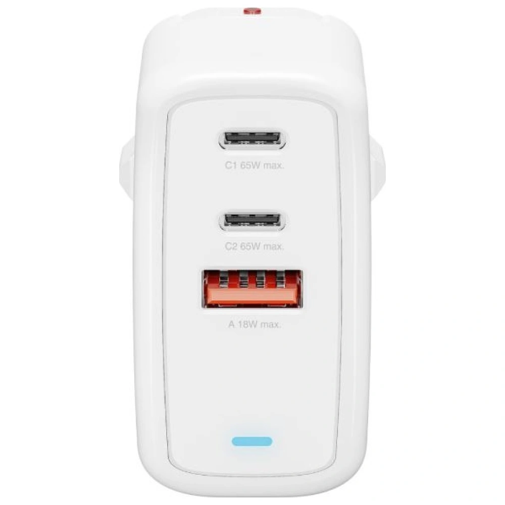 Síťová nabíječka 4smarts Flex 65W USB-A, 2xUSB-C power charger white