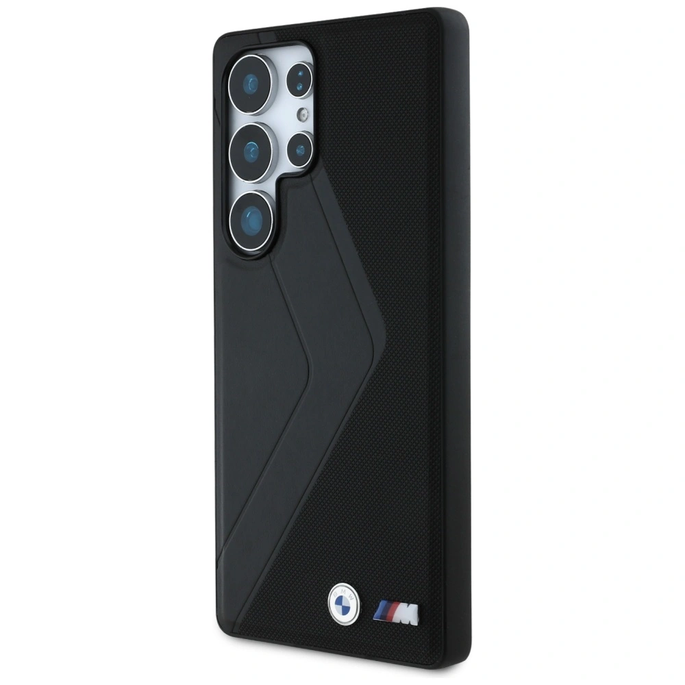 Kryt BMW Leather Oversized Stripes MagSafe Samsung Galaxy S25 Ultra black