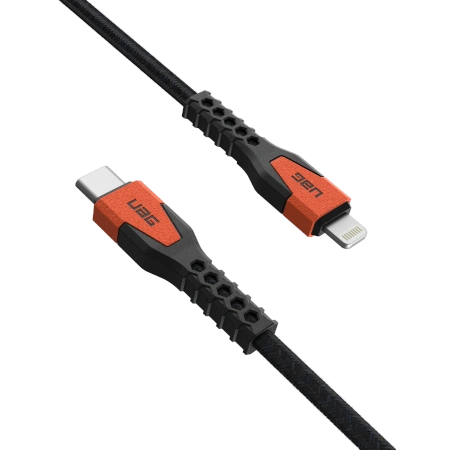 UAG Urban Armor Gear Rugged Cable USB-C / Lightning 30W 1.5m (black / orange)