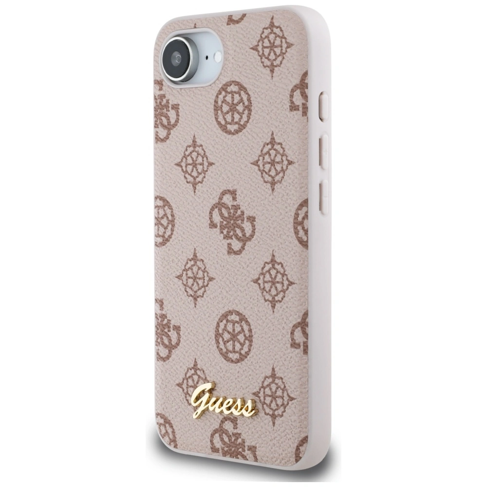 Kryt Guess Peony Script Logo MagSafe Apple iPhone 17e / 16e brown
