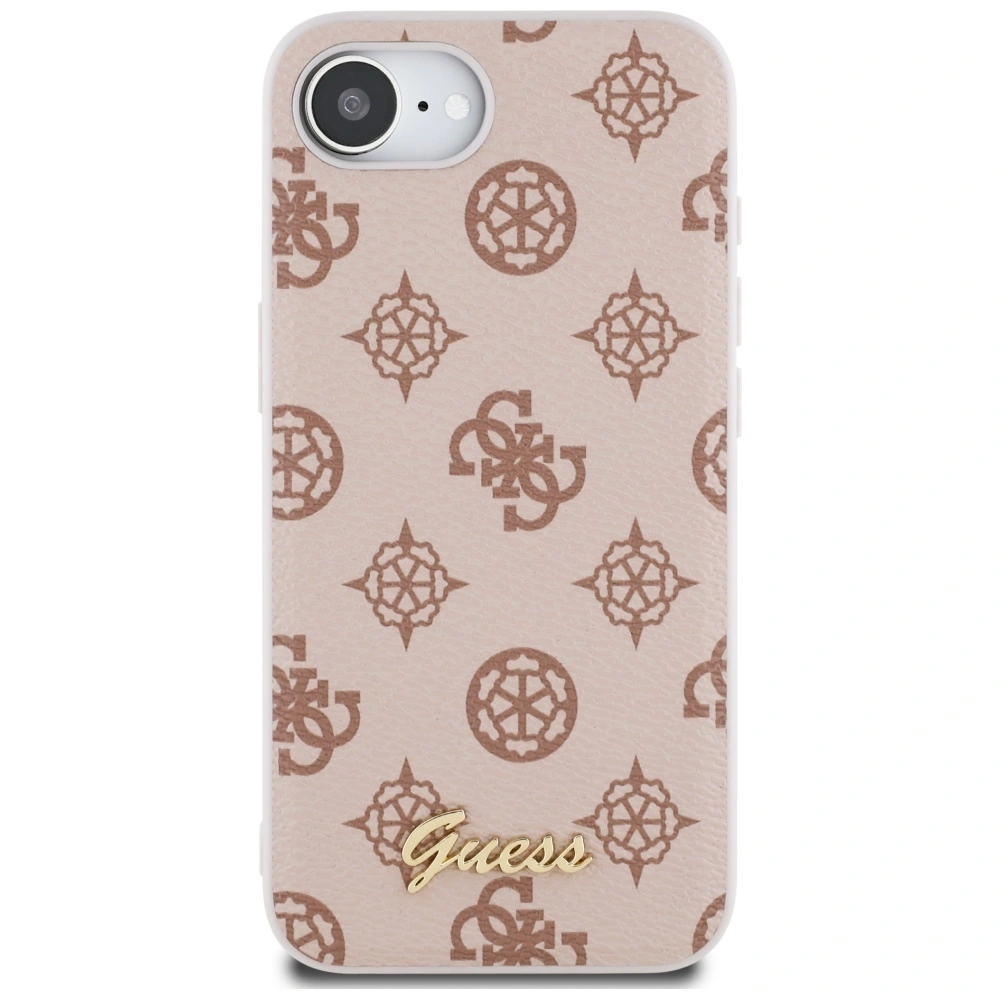 Kryt Guess Peony Script Logo MagSafe Apple iPhone 17e / 16e brown