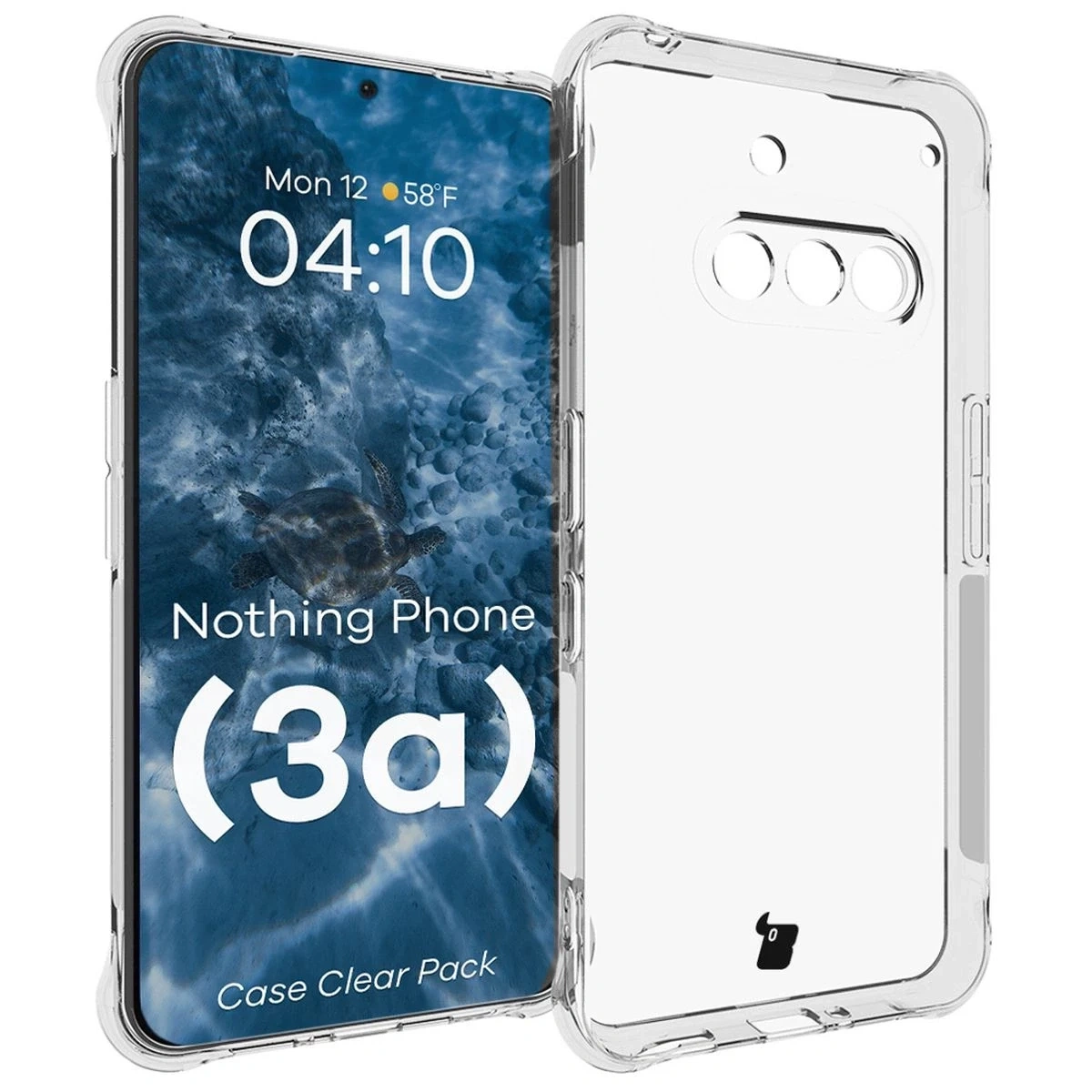 Kryt Bizon Case Clear Pack case + 2x screen glass Nothing Phone (3a)