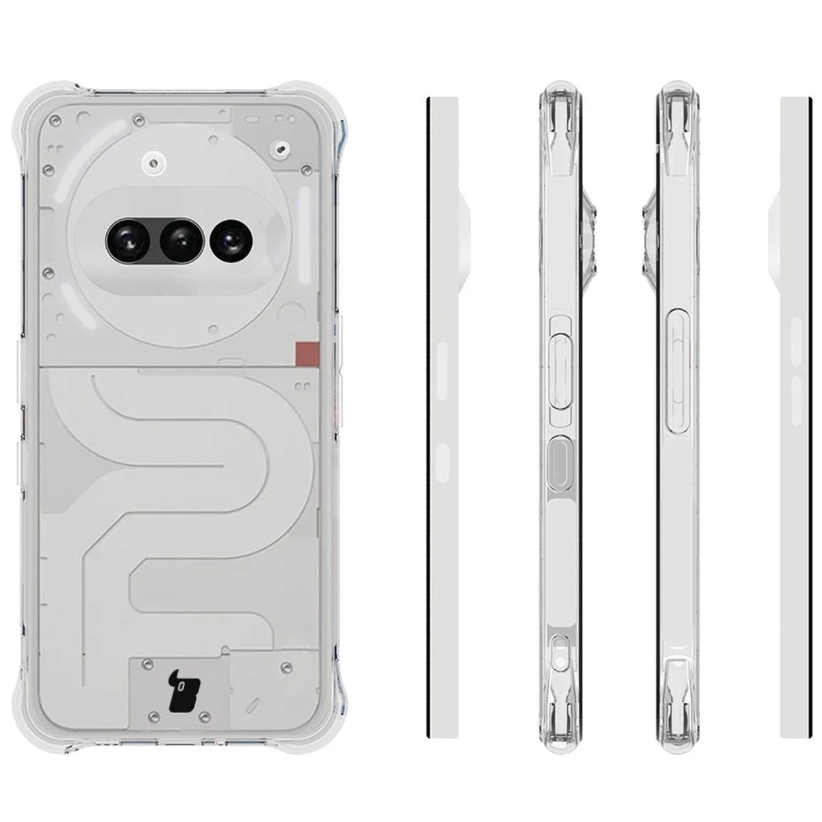 Kryt Bizon Case Clear Pack case + 2x screen glass Nothing Phone (3a)