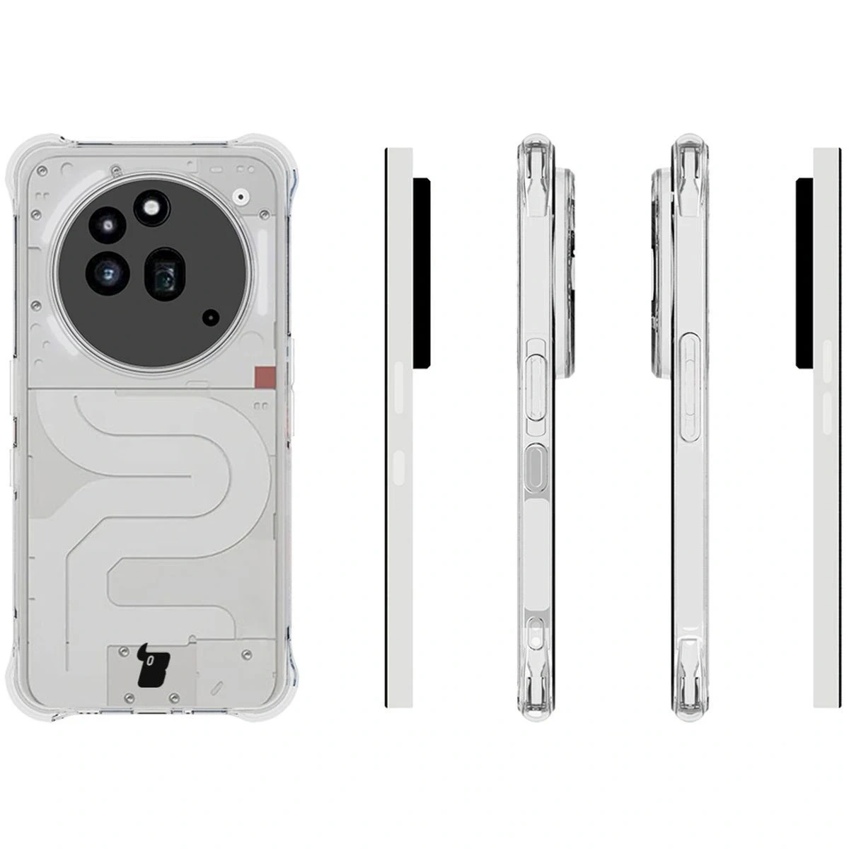 Kryt Bizon Case Clear Pack case + 2x screen glass Nothing Phone (3a) Pro