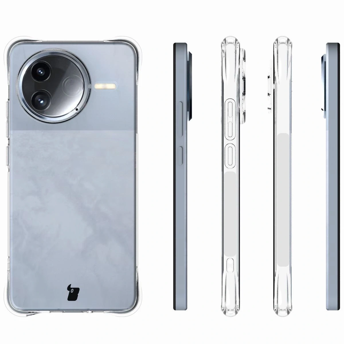 Kryt Bizon Case Clear Pack case + 2x screen glass Xiaomi Poco F7 Pro