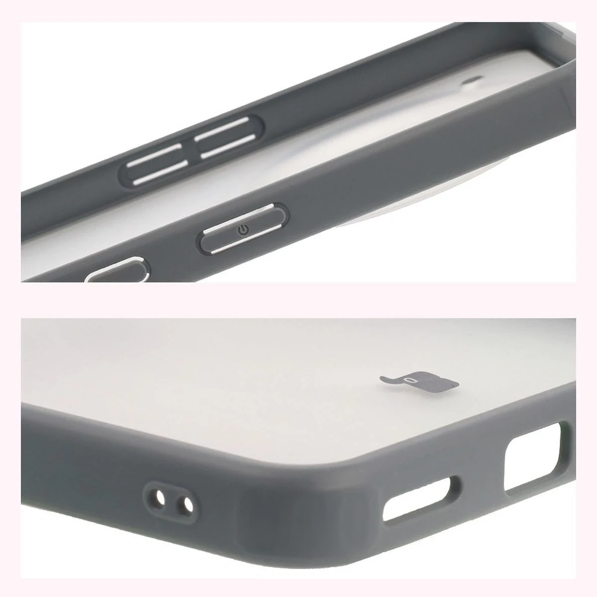 Kryt Bizon Case Angelo Nothing Phone (3a) Pro translucent with gray frame