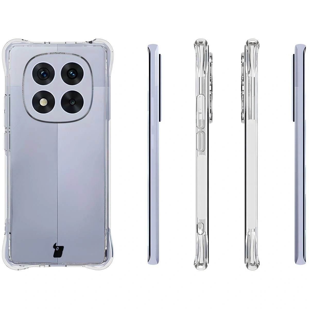 Kryt Bizon Case Clear Pack case + 2x screen film + lens protector Xiaomi Redmi Note 14 Pro 4G
