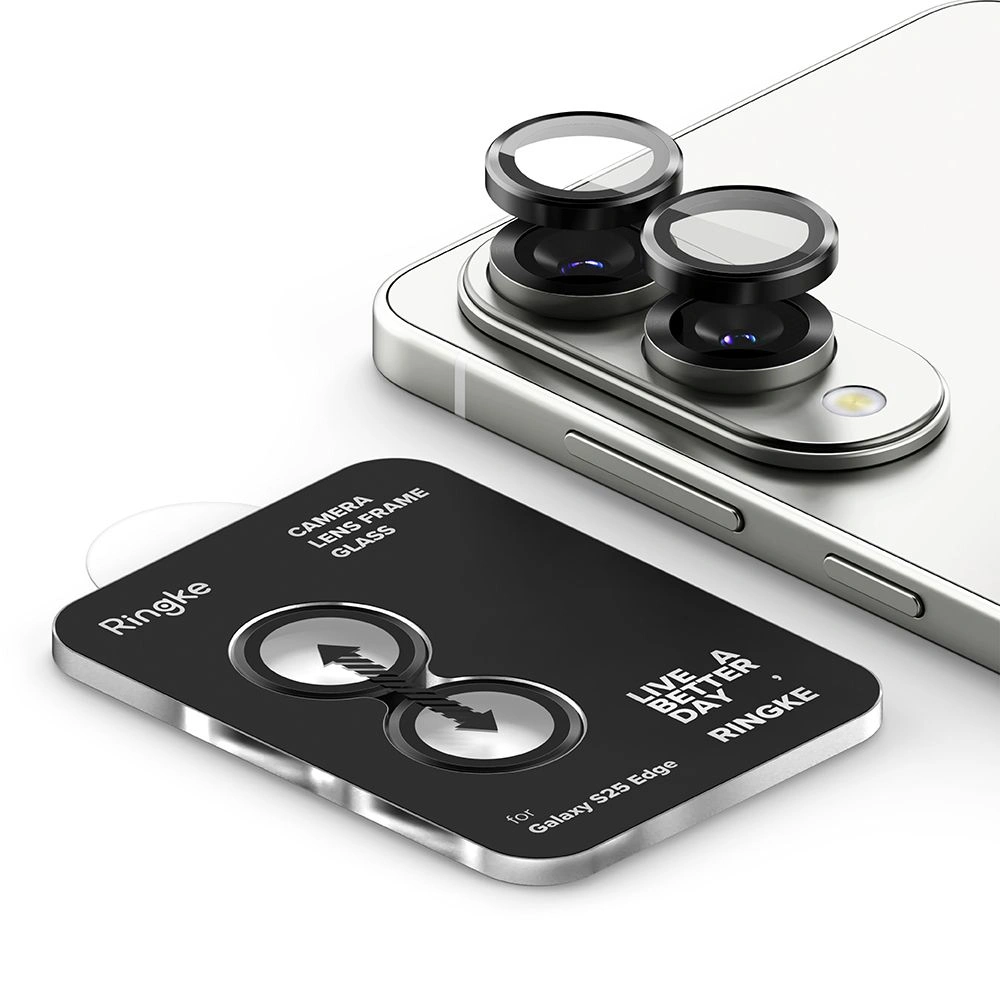 Kryt Ringke Camera Frame Protector Samsung Galaxy S25 Edge Black