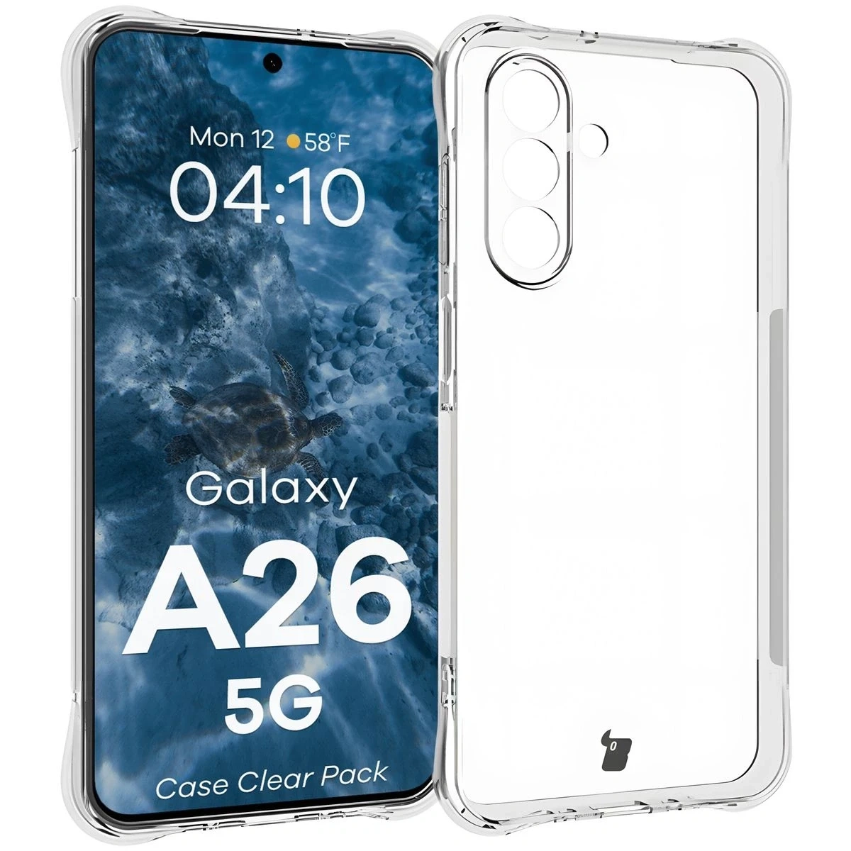 Kryt Bizon Case Clear Pack case + 2x screen glass Samsung Galaxy A26 5G