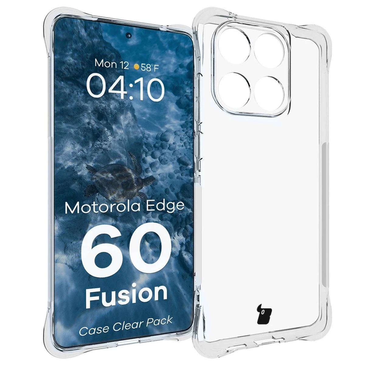 Kryt Bizon Case Clear Pack flexible case + 2x screen film Motorola Edge 60 Fusion / Edge 60