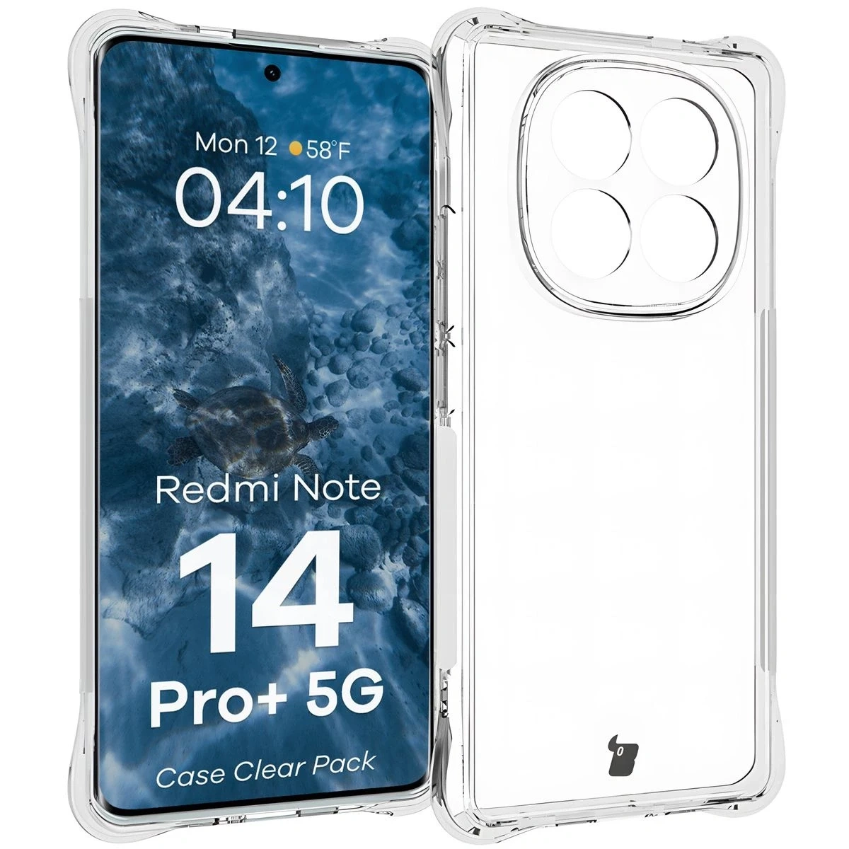 Kryt Bizon Case Clear Pack flexible case + 2x screen film Xiaomi Redmi Note 14 Pro+ Plus 5G