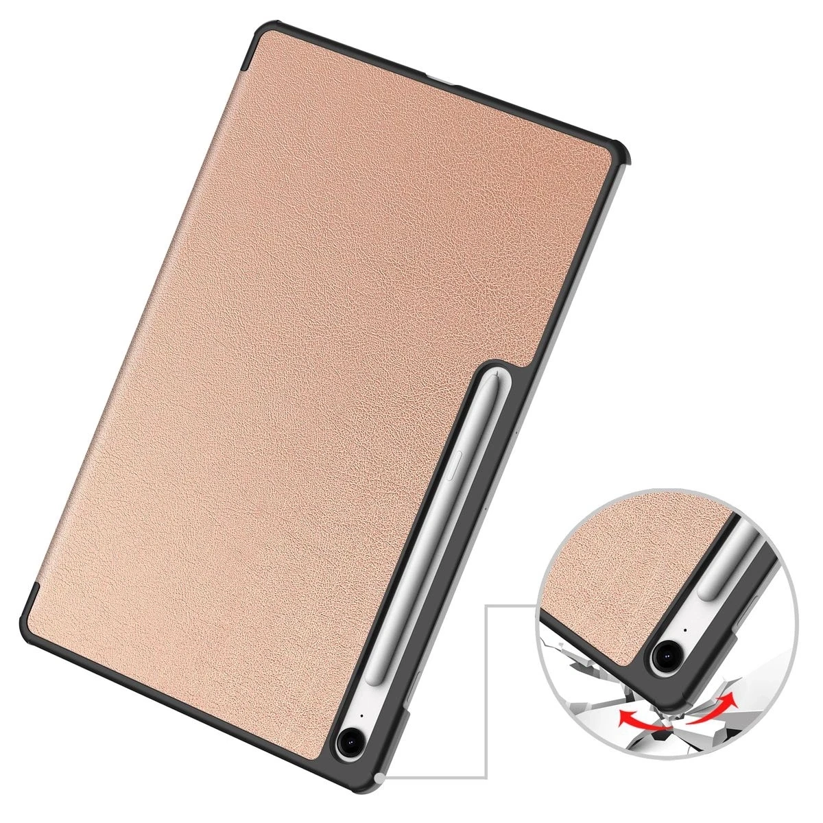 Kryt Bizon Case Tab Croc Samsung Galaxy Tab S10 FE+ Plus rose gold