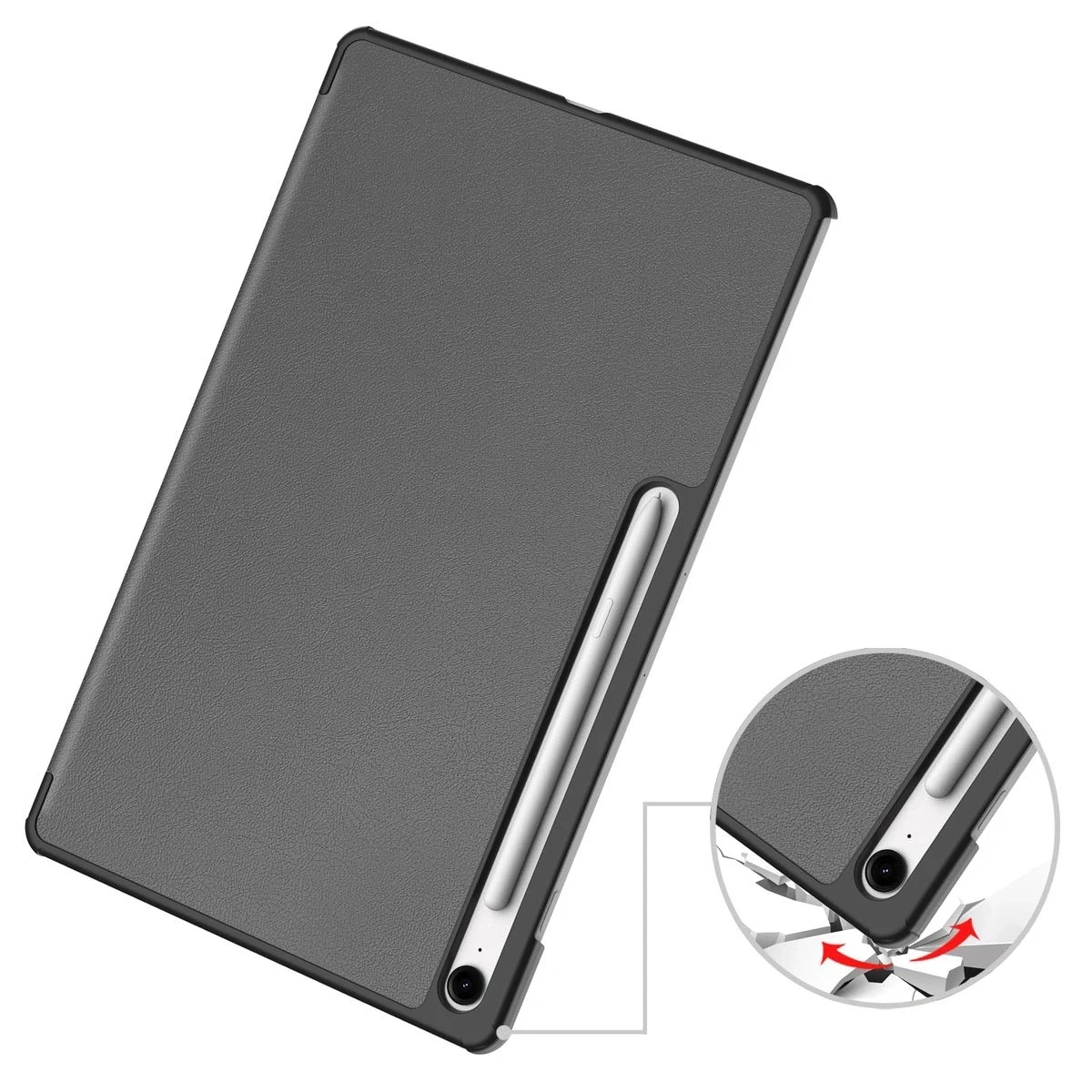 Kryt Bizon Case Tab Croc Samsung Galaxy Tab S10 FE+ Plus grey