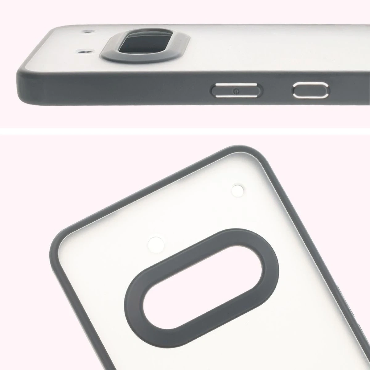 Kryt Bizon Case Angelo Nothing Phone (3a) translucent with a gray frame
