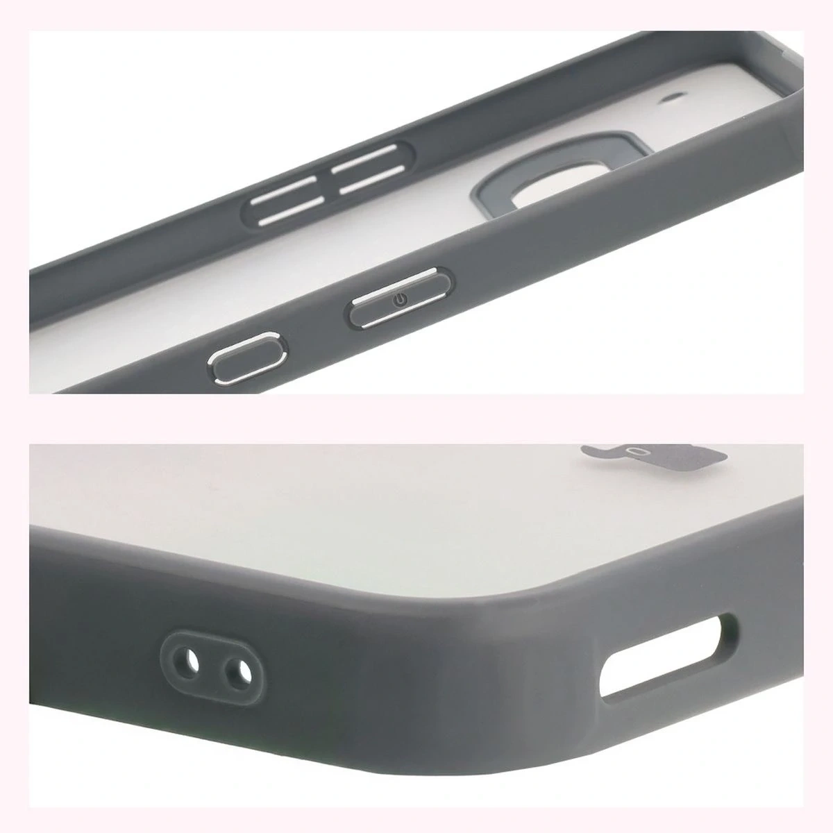 Kryt Bizon Case Angelo Nothing Phone (3a) translucent with a gray frame