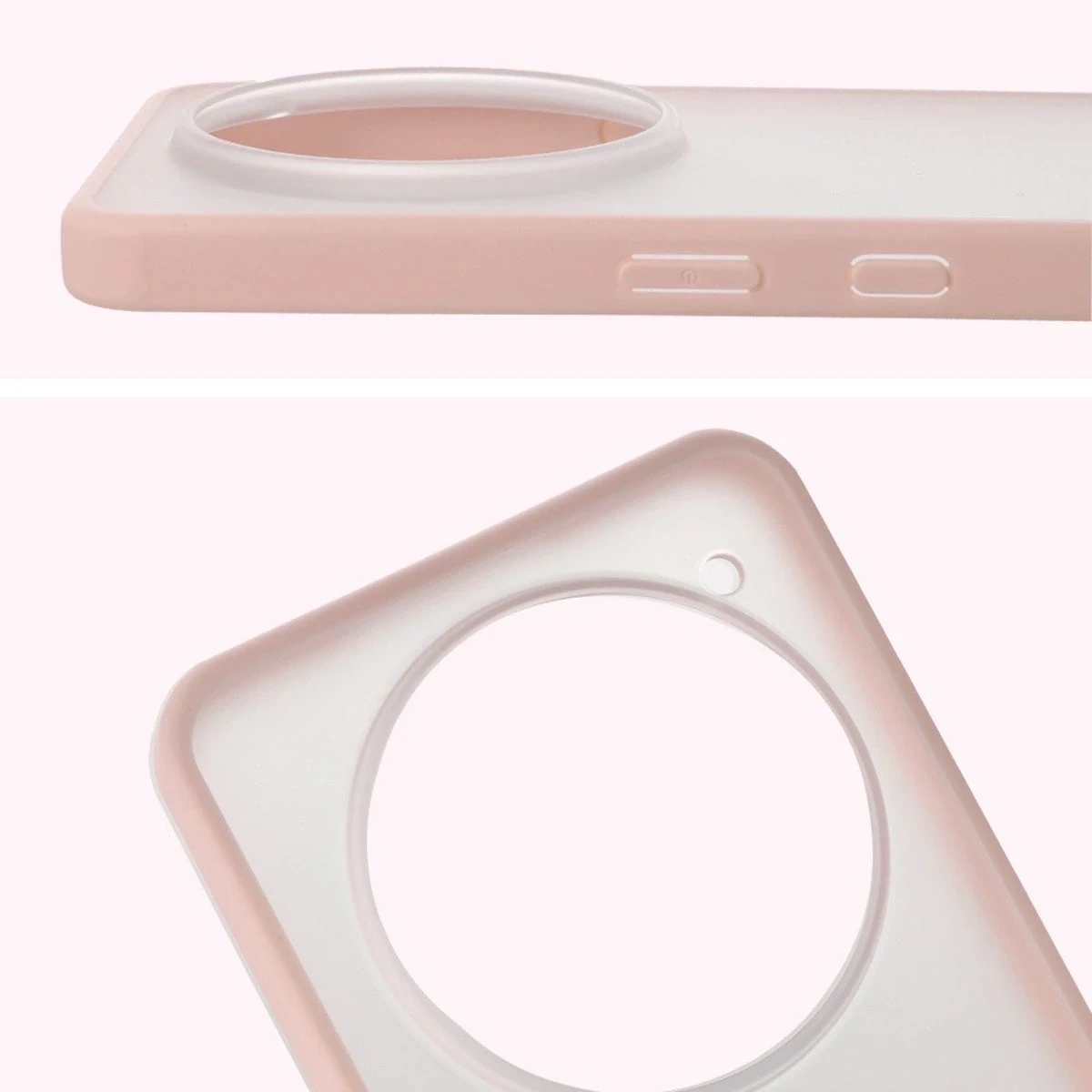 Kryt Bizon Case Angelo Nothing Phone (3a) Pro translucent with a pink frame