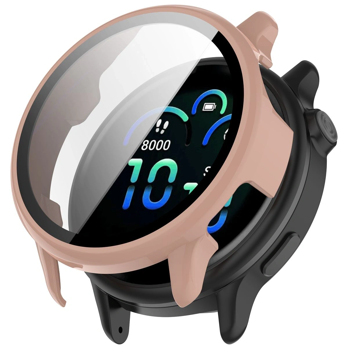 Kryt Bizon Case+Glass Watch Garmin Vivoactive 6 pink