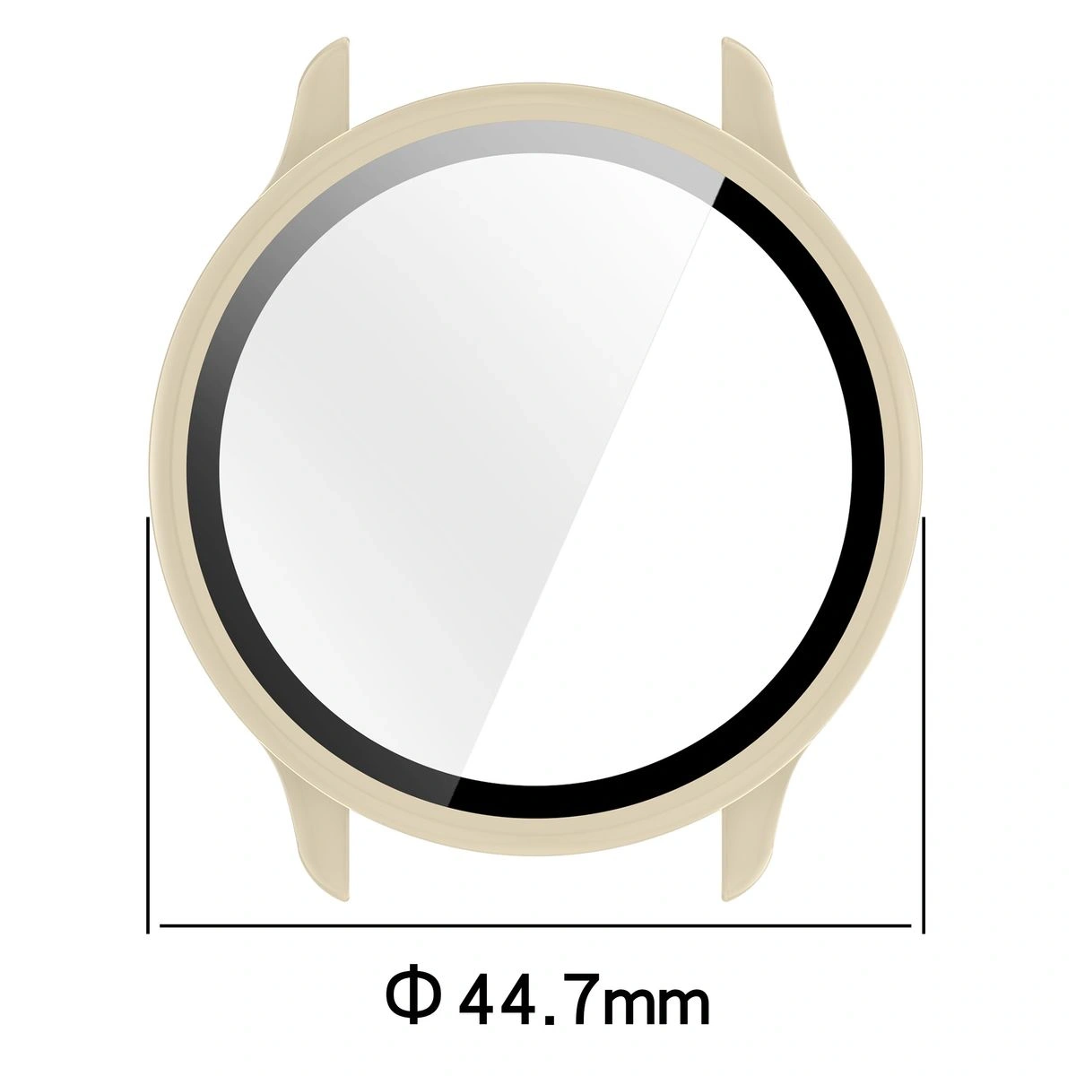Kryt Bizon Case+Glass Watch Garmin Vivoactive 6 beige