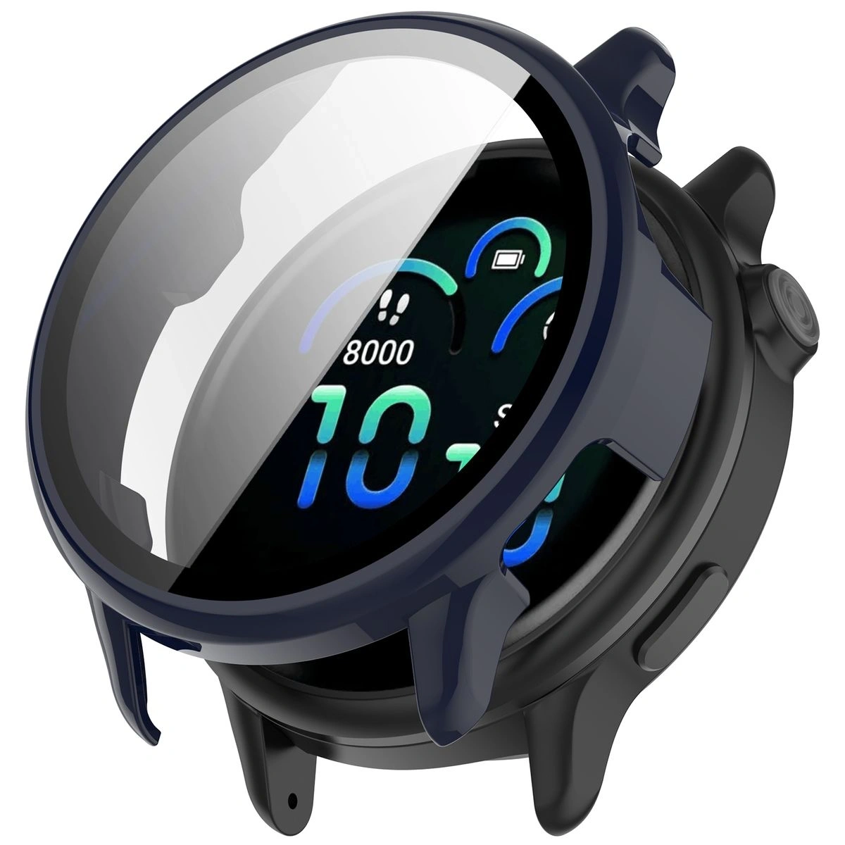 Kryt Bizon Case+Glass Watch Garmin Vivoactive 6 blue