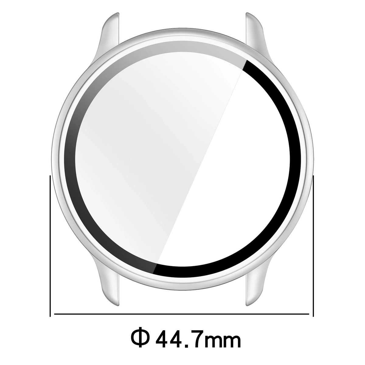 Kryt Bizon Case+Glass Watch Garmin Vivoactive 6 satin silver