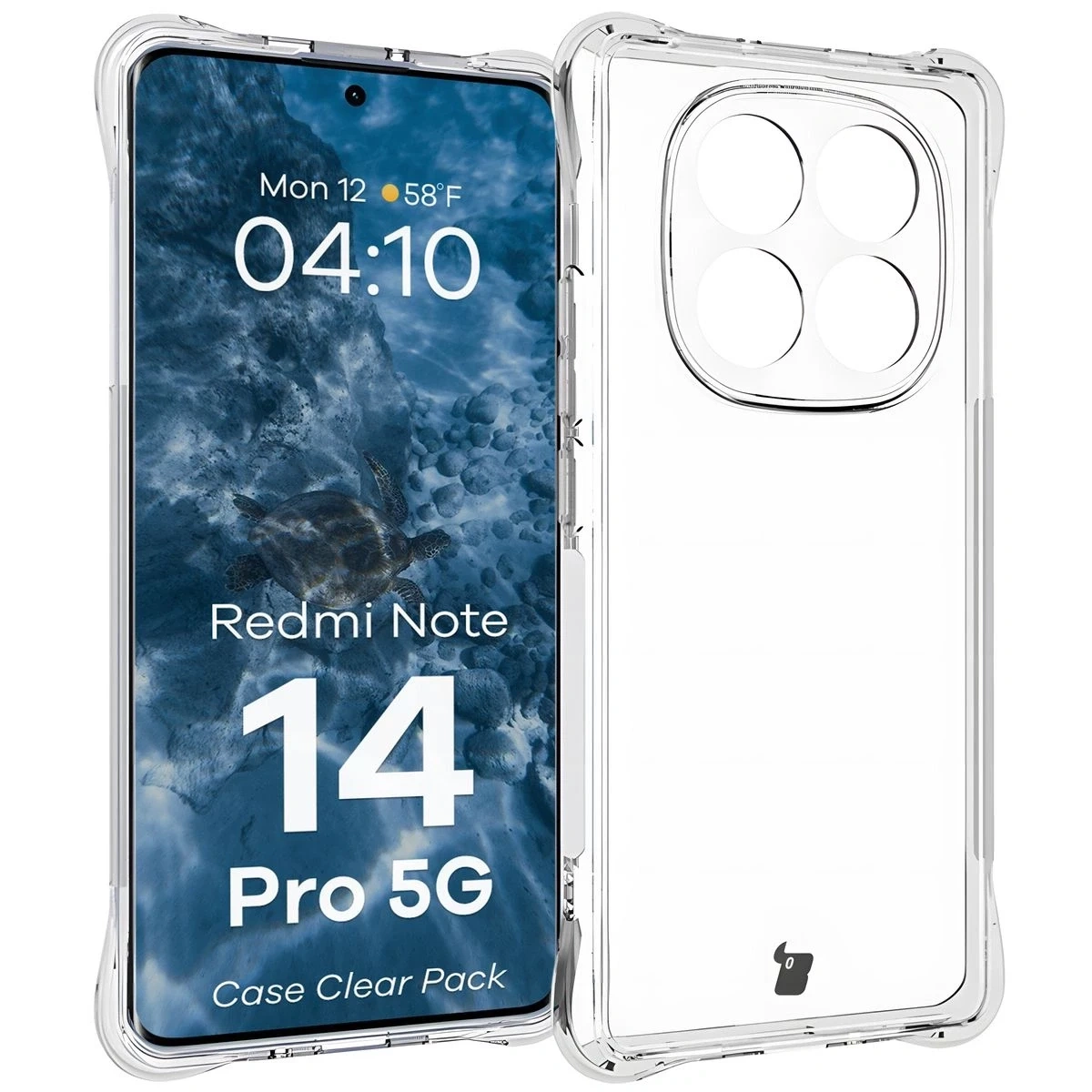 Kryt Bizon Case Clear Pack flexible case + 2x screen film Xiaomi Redmi Note 14 Pro 5G