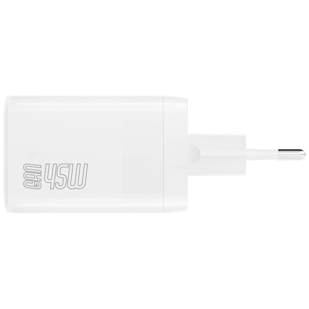 Síťová nabíječka 4smarts PDPlug Dual 45W GaN 2xUSB-C White