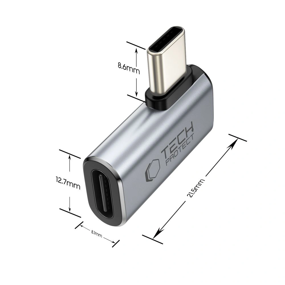 Tech-Protect Ultraboost AA01 Angle Adapter USB-C Grey