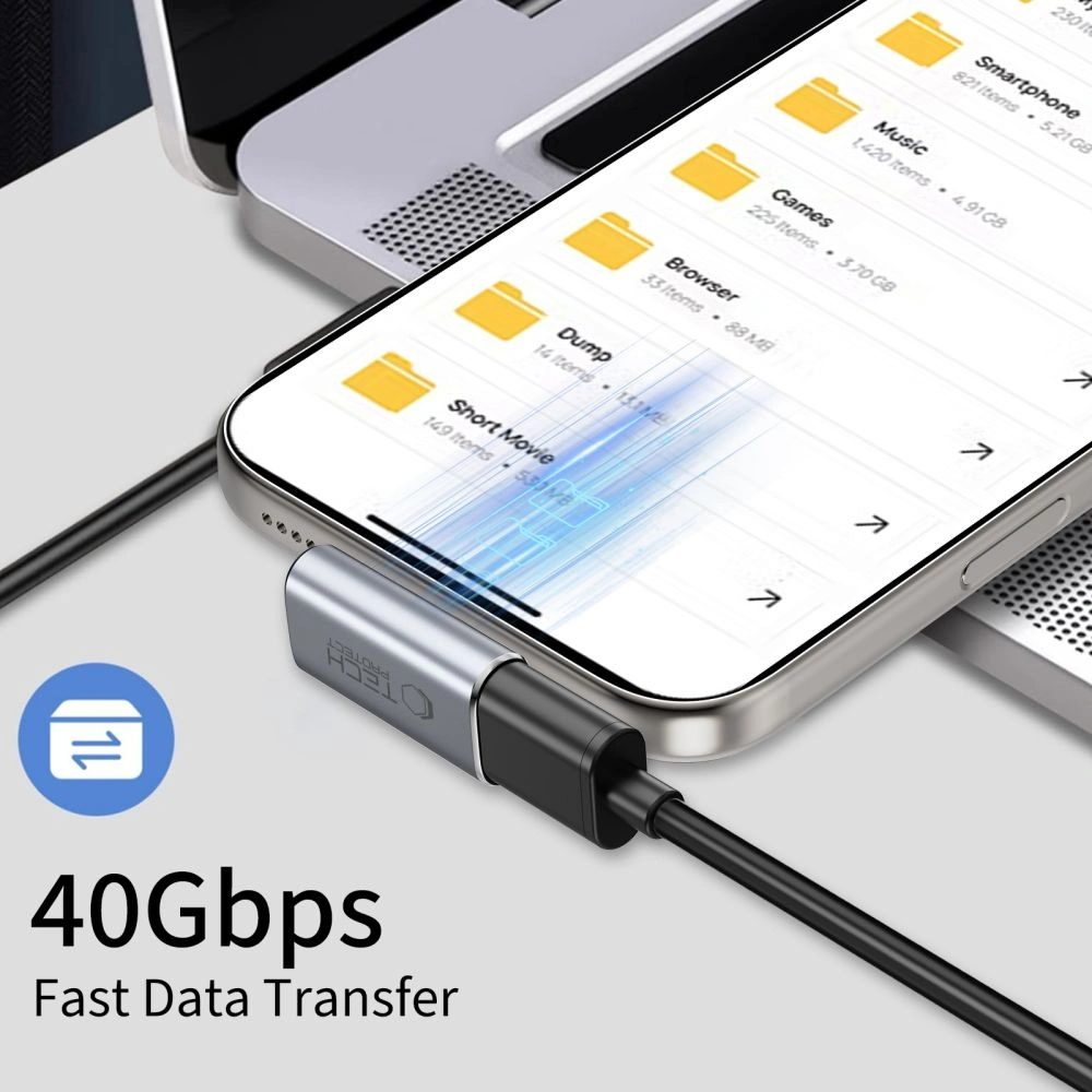 Tech-Protect Ultraboost AA03 Angle Adapter USB-C Grey