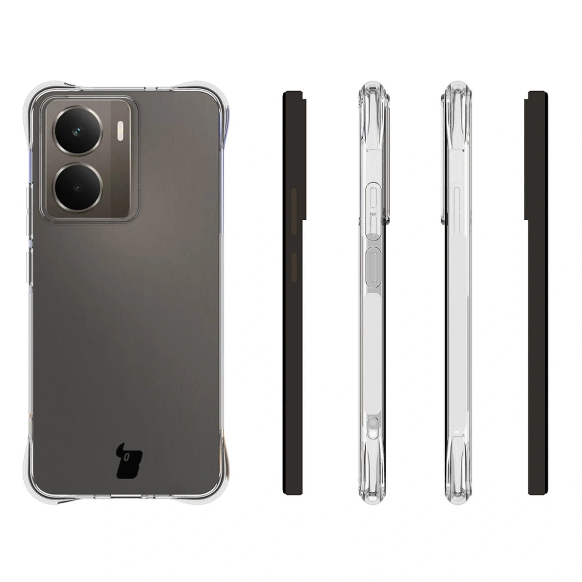 Kryt Bizon Case Clear Pack case + 2x screen glass Realme 14 5G / 14T 5G