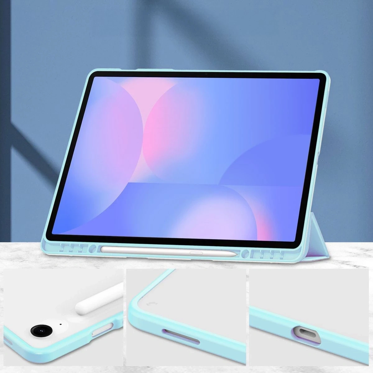 Kryt Bizon Case Tab Clear Matt Samsung Galaxy Tab S10 FE+ Plus blue