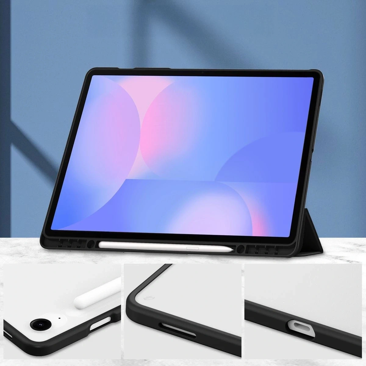 Kryt Bizon Case Tab Clear Matt Samsung Galaxy Tab S10 FE+ Plus black