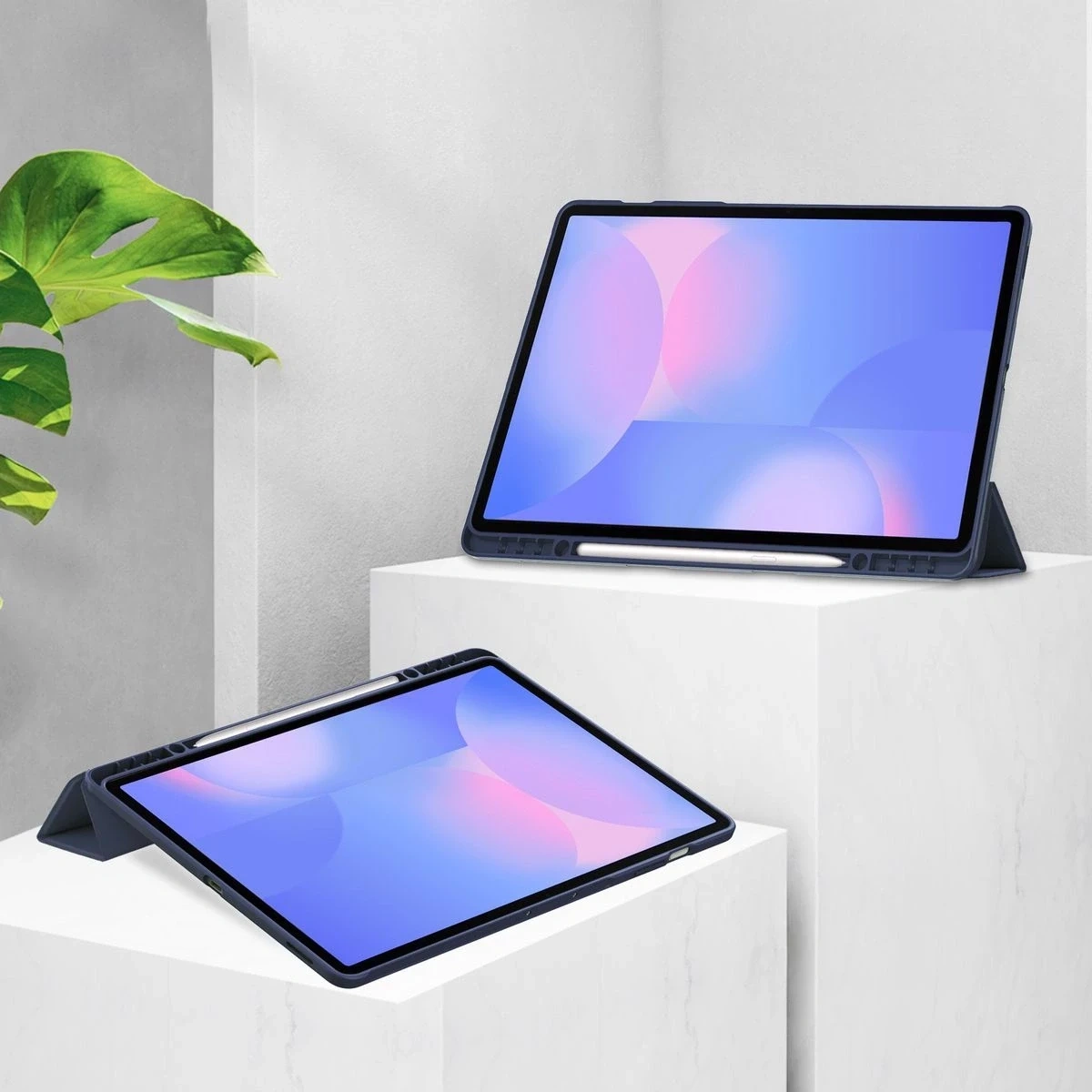 Kryt Bizon Case Tab Clear Matt Samsung Galaxy Tab S10 FE+ Plus navy blue