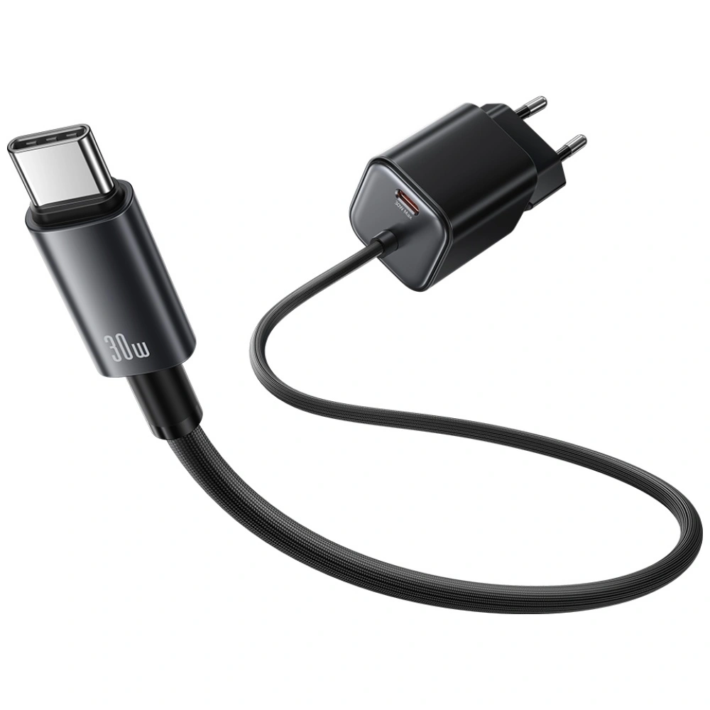 Síťová nabíječka USAMS JC Series CC264 30W GaN Mini Fast Charger 2xUSB-C black
